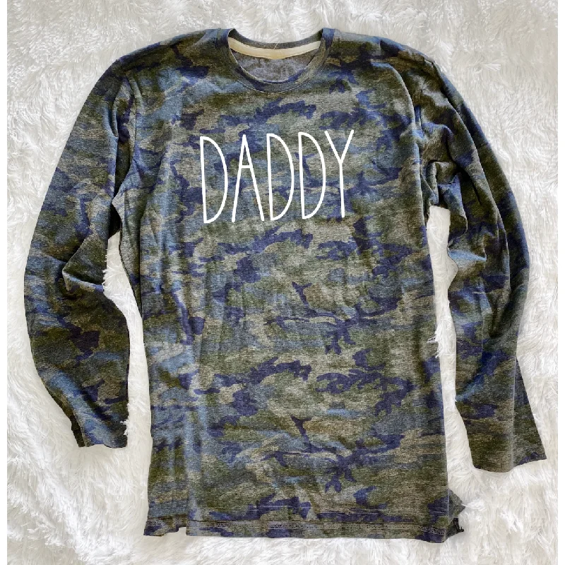 Daddy Green Camo Long Sleeve Tee