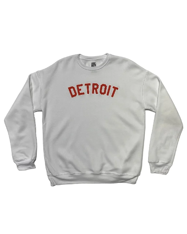 Ink Detroit - Red & White on White Crewneck