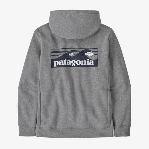 Patagonia Boardshort Logo Uprisal Hooded Sweatshirt-Gravel Heather