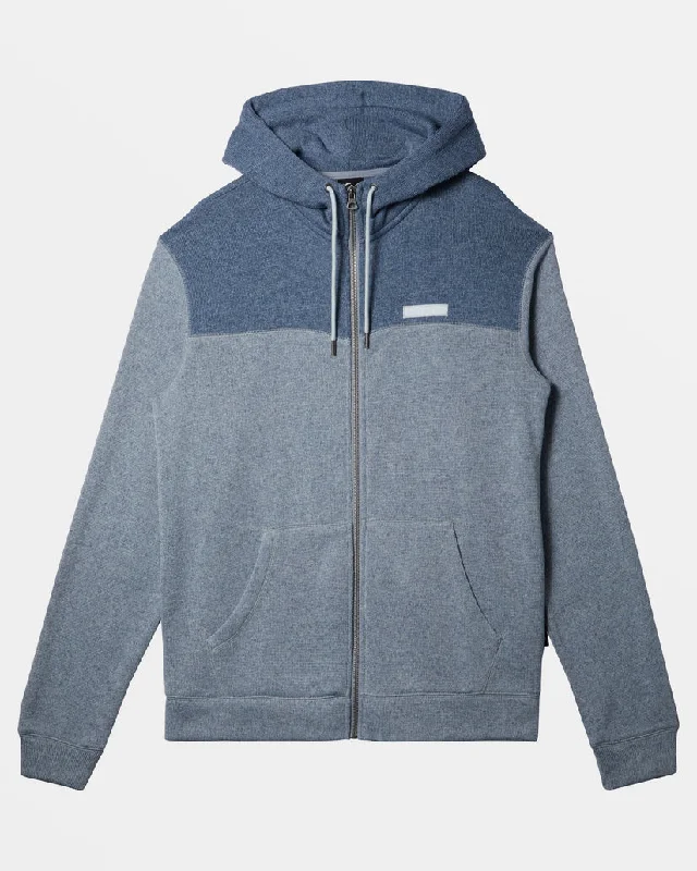 Quiksilver Keller Block Zip Hooded Sweatshirt-Ice Flow Heather