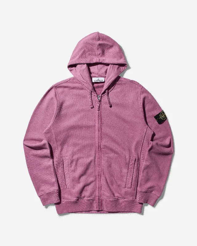 Men's Brushed Organic Cotton Fleece Zip Up Hoodie Rose Quartz