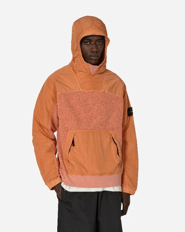 Cotton Pile Nylon-TC Hooded Sweatshirt Orange